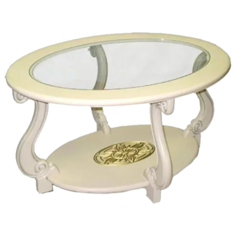 Столик журнальный Мебелик Овация С, ДхШ: 90 х 61 см, слоновая кость