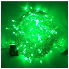 Гирлянда Rich LED RL-S10C-220V-T/G, 100 ламп, зеленый/прозрачный провод