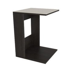 Столик приставной Мебелик BeautyStyle 3, ДхШ: 45 х 45 см, венге/бежевое стекло