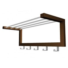 Вешалка для верхней одежды Мебелик Дольче темно-коричневый/металлик