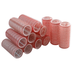 Бигуди-липучки Sibel Velcro 4122649 (24 мм) 12 шт. розовый