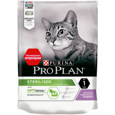 Сухой корм для стерилизованных кошек Pro Plan Sterilised OPTIRenal, с индейкой 200 г