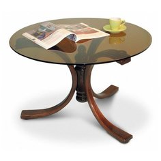 Столик журнальный Мебелик Лорд, d: 70 см, темно-коричневый