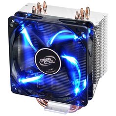 Кулер для процессора Deepcool GAMMAXX 400 серебристый/черный/синяя подсветка