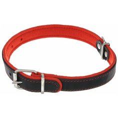 Ошейник Аркон Фетр (оф25) 40-54 см черный/красный