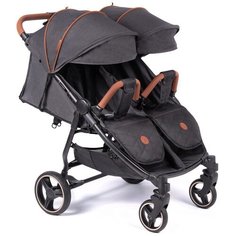Прогулочная коляска для двойни Coletto Enzo Twin 2020, dark grey