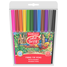 ErichKrause Набор фломастеров ArtBerry Super Washable, 12 шт. (33050)