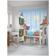 Штора для ванной JoyArty Прибрежный район 180х200 (sc-2844)