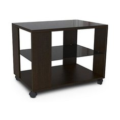 Столик журнальный Мебелик BeautyStyle 5, ДхШ: 65 х 45 см, венге/черное стекло