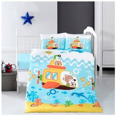 Arya комплект в кроватку Under Sea (4 предмета) голубой