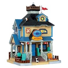 Фигурка LEMAX Рыбный магазин 15 x 21 x 14 см бежевый/черный/голубой