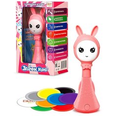 Интерактивная развивающая игрушка BertToys Умный Зайка Няня, розовый