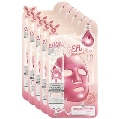 Elizavecca Тканевая маска Hyaluronic Acid Water Deep Power Ringer Mask с гиалуроновой кислотой, 23 мл, 5 шт.