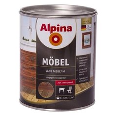 Лак Alpina Mobel глянцевый алкидно-акриловый бесцветный 0.75 л