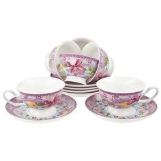 Чайный сервиз Nouvelle Home "Розовый нектар" (подарочная упаковка), 6 персон, 12 предм.