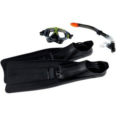 Набор для плавания с ластами Intex Surf Rider Sports размер 41-45 черный