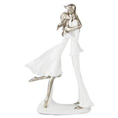 Статуэтка Lefard Фьюжн Влюбленные, 32 см белый/серебристый