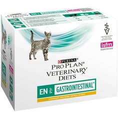 Влажный корм для кошек Pro Plan Veterinary Diets EN Gastrointestinal, при проблемах с ЖКТ, с курицей, с индейкой 10 шт. х 85 г