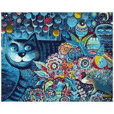 Картина по номерам "Индиго кот", 40x50 см Белоснежка