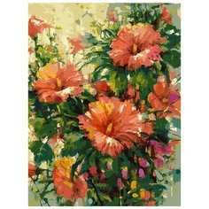 Картина по номерам "Мальва", 30x40 см Белоснежка