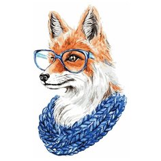 Картина по номерам "Лиса в очках", 30x40 см Цветной