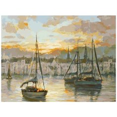 Картина по номерам "Вечерний бриз", 30x40 см Белоснежка