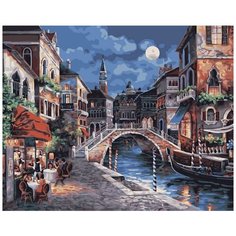 Картина по номерам Белоснежка "Ночная Венеция", 40x50 см