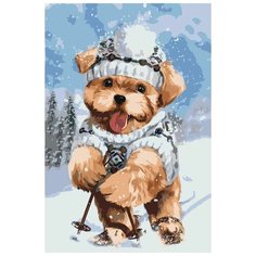 Картина по номерам Живопись по Номерам "На лыжах", 40x60 см