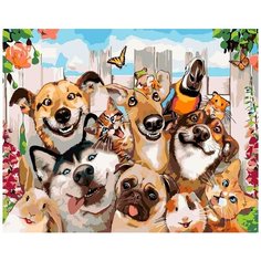 Картина по номерам Живопись по Номерам "Селфи на заднем дворе", 40x50 см