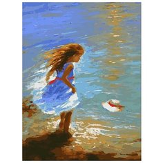 Картина по номерам Белоснежка "Улетела шляпка 2", 30x40 см