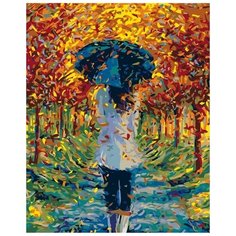 Картина по номерам Живопись по Номерам "Осень под зонтом", 40x50 см