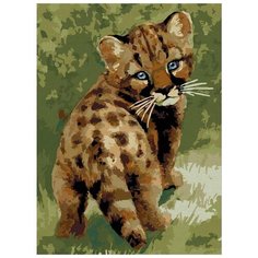 Картина по номерам Белоснежка "Детеныш леопарда", 30x40 см