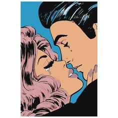 Картина по номерам Живопись по Номерам "Поцелуй поп-арт", 40x60 см