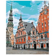 Картина по номерам Живопись по Номерам "Ратушная площадь. Рига", 40x50 см