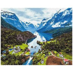 Картина по номерам ВанГогВоМне "Норвежский фьорд 2", 40x50 см
