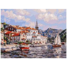 Картина по номерам Белоснежка "Черногория", 30x40 см