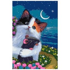 Картина по номерам Живопись по Номерам "Кошки-мышки", 40x60 см