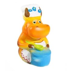 Игрушка для ванной Кудесники Коровка-повар (СИ-585) желто-оранжевый