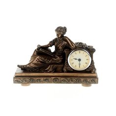 Часы настольные "Юная дева" 23,5x9,5x17,5 см (полистоун) Art House