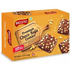 Печенье шоколадное с кешью (CHOKO KAJU), картонная коробка, 400 г Bikano