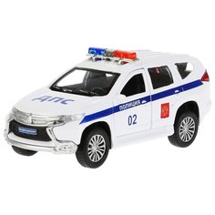 Машинка ТЕХНОПАРК Mitsubishi Pajero Sport Полиция (PAJEROS-12POL-WH), 12 см, белый/синий