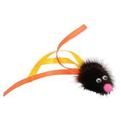 Игрушка для кошек GoSi "Мышь норка с хвостом из лент", M