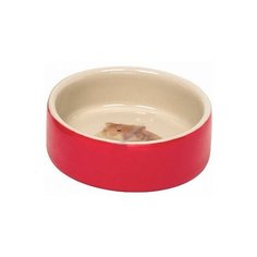 Миска керамическая для грызунов Nobby "Hamster" (цвет: красный), 55 мл