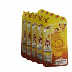 Elizavecca Тканевая маска с медом Power Ringer Mask Pack Honey Deep, 5шт.