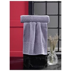 Полотенце махровое "KARNA" PONPON ; Сиреневый ; Размер: 50 х 90