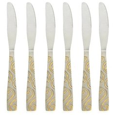 Набор столовых ножей "Золотая завиток", 6 штук ENS