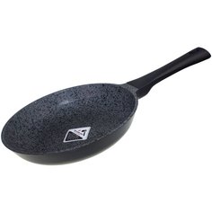 Сковорода PROFFI KITCHEN PKT0185, GREY STONE DOUBLE из алюминия с антипригарным покрытием 24 см