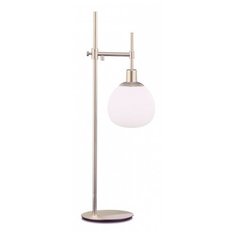 Настольная лампа декоративная Maytoni, 1х40W, никель, размеры (мм)-170х215х650, плафон - белый