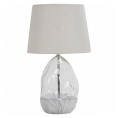 Настольная лампа декоративная Escada, 1х60W, хром, размеры (мм)-250x430, плафон - белый