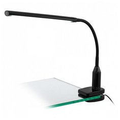 Настольная лампа офисная Eglo, 1х4,5W, черный, размеры (мм)-450x65x275, 4000К, плафон - черный